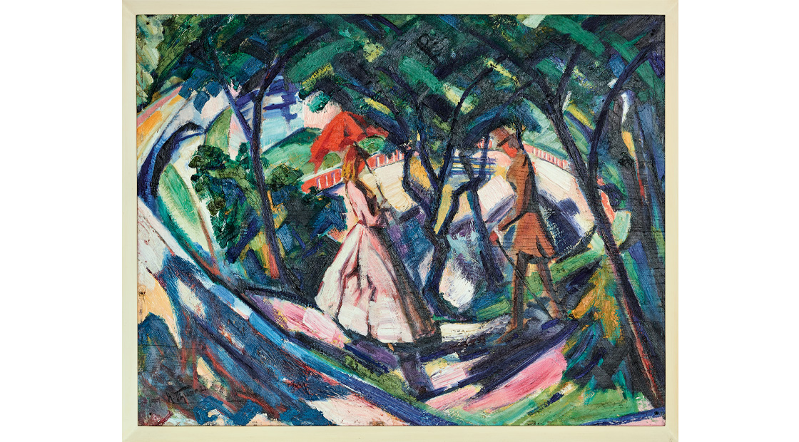 Hans Thuar: Begegnung im Park, 1921