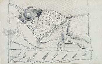 Elisabeth schlafend, 1909